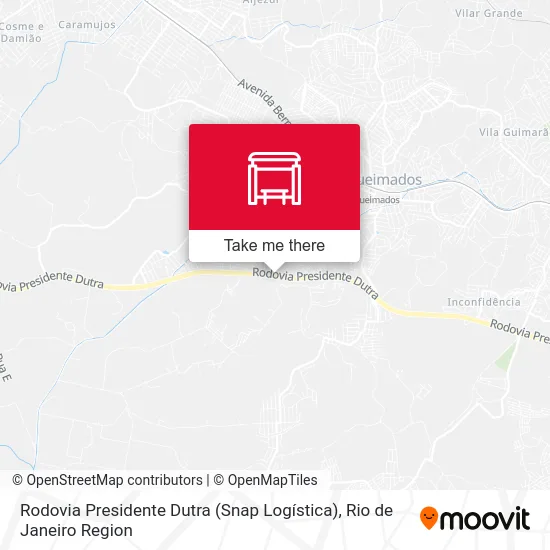 Rodovia Presidente Dutra (Snap Logística) map