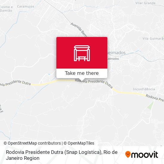 Rodovia Presidente Dutra (Snap Logística) map