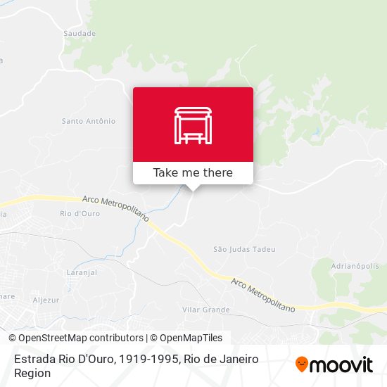 Estrada Rio D'Ouro, 1919-1995 map