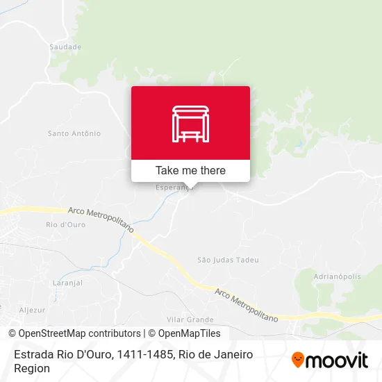 Estrada Rio D'Ouro, 1411-1485 map