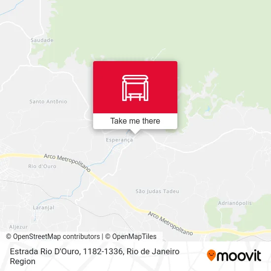 Estrada Rio D'Ouro, 1182-1336 map