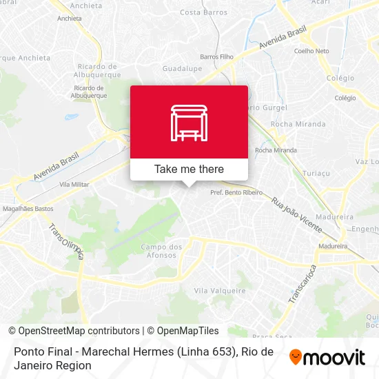 Ponto Final - Marechal Hermes (Linha 653) map