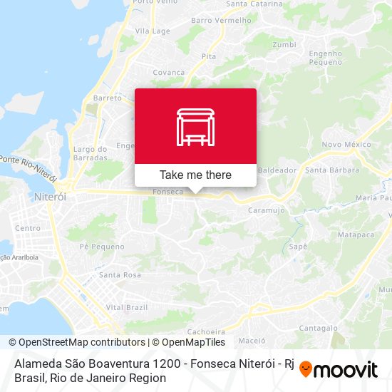 Alameda São Boaventura 1200 - Fonseca Niterói - Rj Brasil map