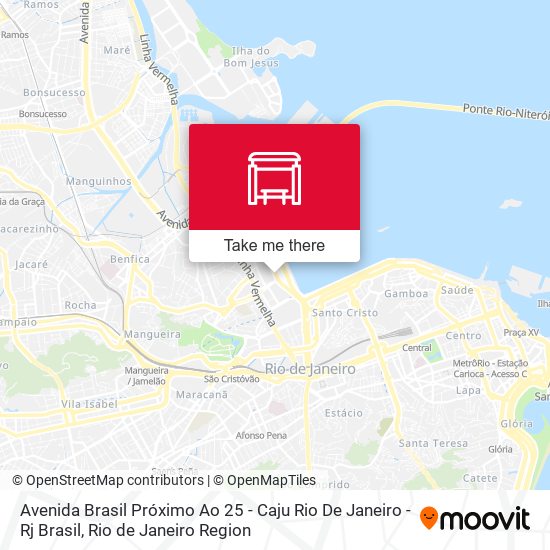 Mapa Avenida Brasil Próximo Ao 25 - Caju Rio De Janeiro - Rj Brasil