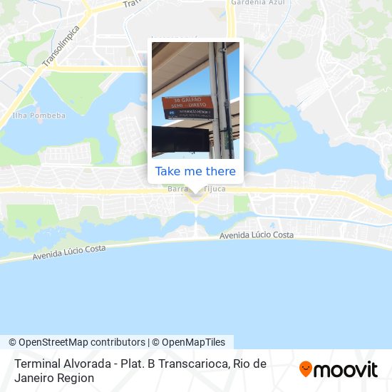 Terminal Alvorada - Plat. B Transcarioca map