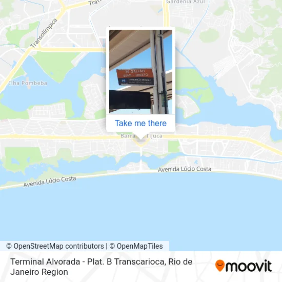 Terminal Alvorada - Plat. B Transcarioca map