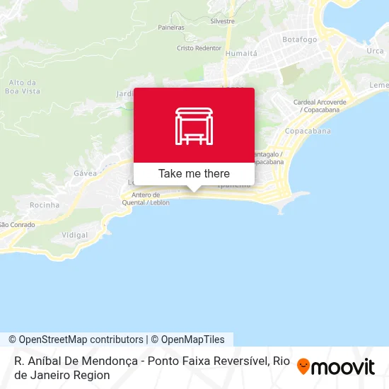 R. Aníbal De Mendonça - Ponto Faixa Reversível map