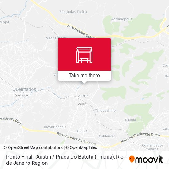 Ponto Final - Austin / Praça Do Batuta (Tinguá) map