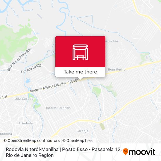 Rodovia Niterói-Manilha | Posto Esso - Passarela 12 map