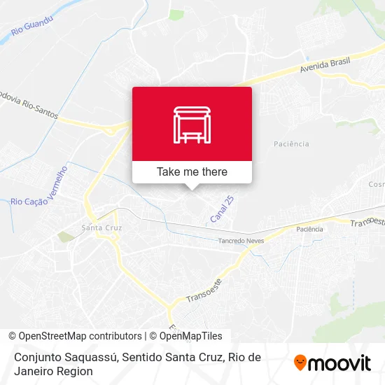 Conjunto Saquassú, Sentido Santa Cruz map