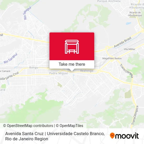 Avenida Santa Cruz | Universidade Castelo Branco map