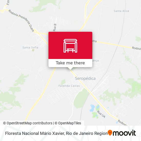 Floresta Nacional Mário Xavier map
