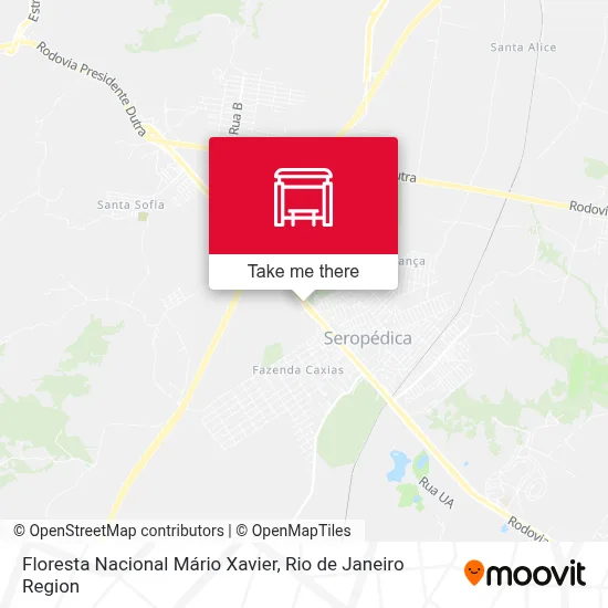 Floresta Nacional Mário Xavier map