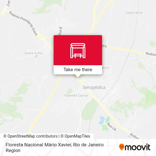 Floresta Nacional Mário Xavier map