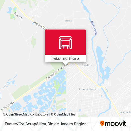 Faetec/Cvt Seropédica map