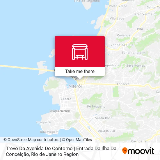 Trevo Da Avenida Do Contorno | Entrada Da Ilha Da Conceição map