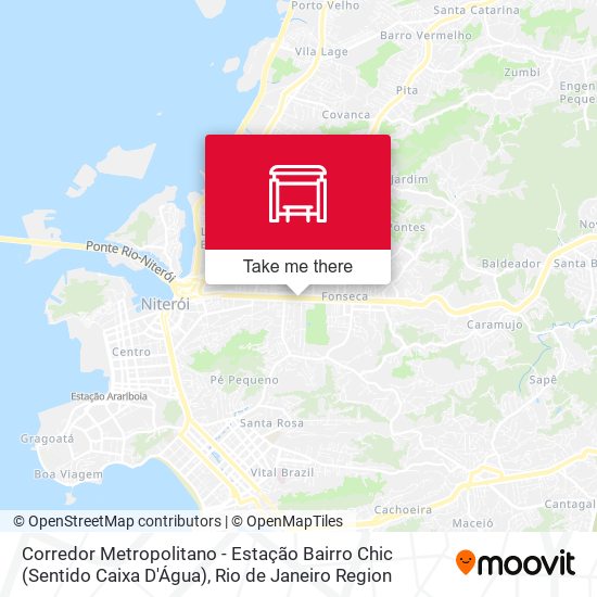 Corredor Metropolitano - Estação Bairro Chic (Sentido Caixa D'Água) map