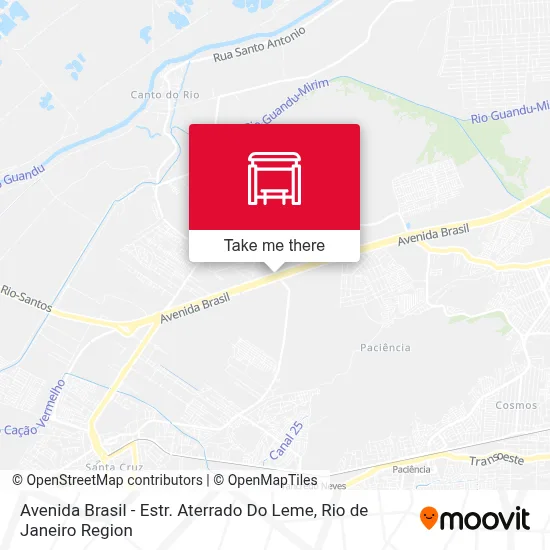 Avenida Brasil - Estr. Aterrado Do Leme map