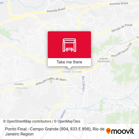 Ponto Final - Campo Grande (804, 833 E 898) map