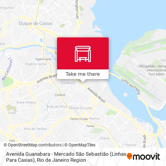 Avenida Guanabara - Mercado São Sebastião (Linhas Para Caxias) map