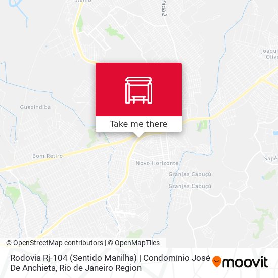 Mapa Rodovia Rj-104 (Sentido Manilha) | Condomínio José De Anchieta