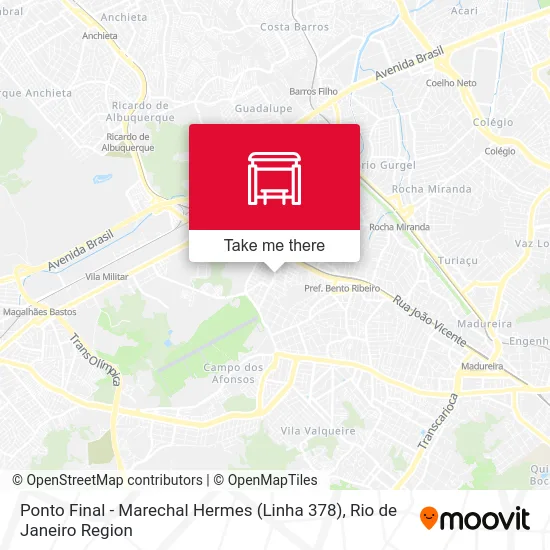 Ponto Final - Marechal Hermes (Linha 378) map