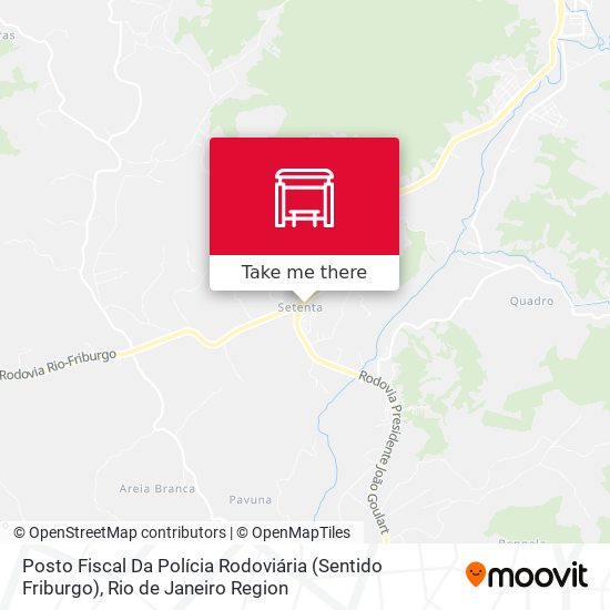 Mapa Posto Fiscal Da Polícia Rodoviária (Sentido Friburgo)