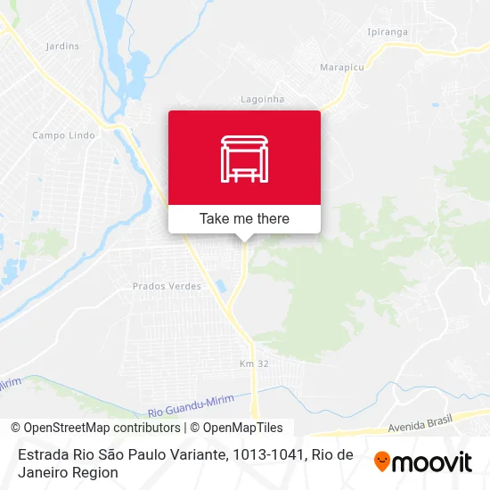 Estrada Rio São Paulo Variante, 1013-1041 map