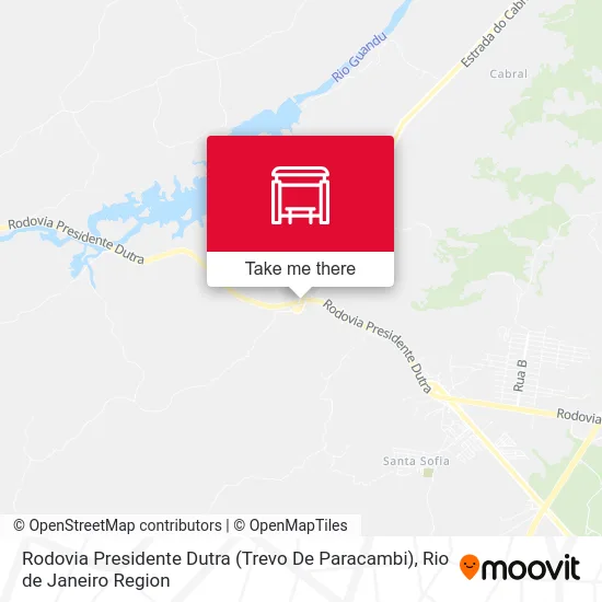 Rodovia Presidente Dutra (Trevo De Paracambi) map