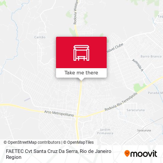 FAETEC Cvt Santa Cruz Da Serra map