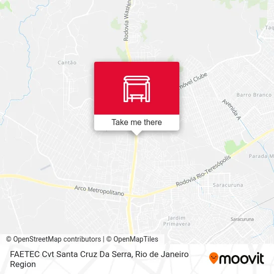 FAETEC Cvt Santa Cruz Da Serra map