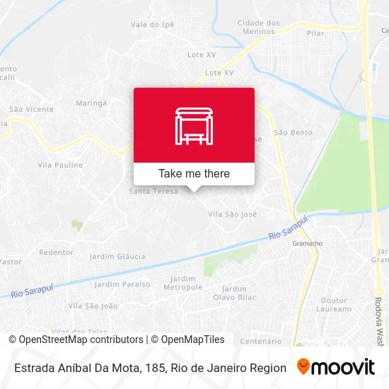 Estrada Aníbal Da Mota, 185 map