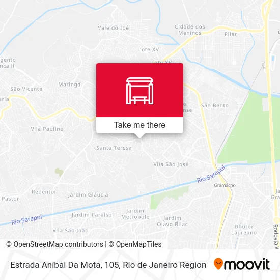 Estrada Aníbal Da Mota, 105 map