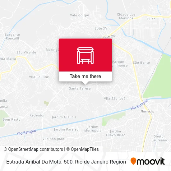 Estrada Aníbal Da Mota, 500 map