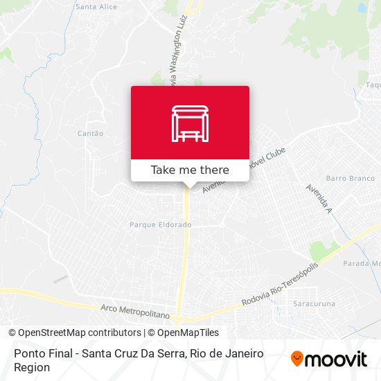 Ponto Final - Santa Cruz Da Serra map