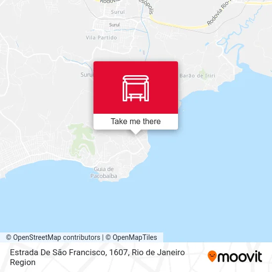 Estrada De São Francisco, 1607 map