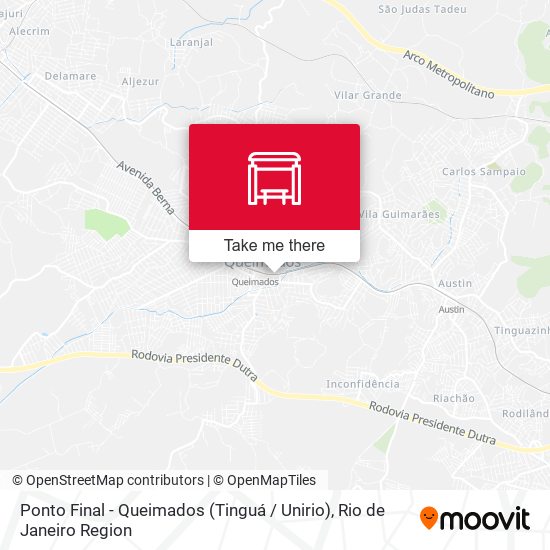 Ponto Final - Queimados (Tinguá / Unirio) map