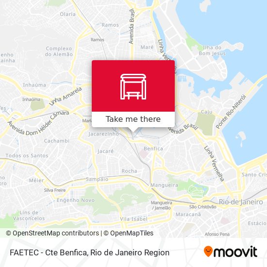 FAETEC - Cte Benfica map