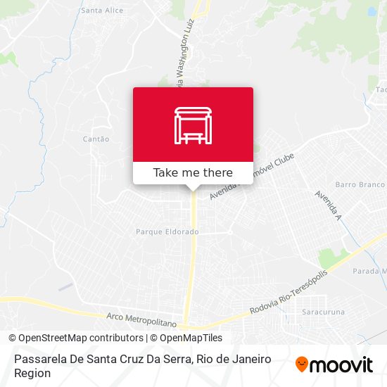 Passarela De Santa Cruz Da Serra map