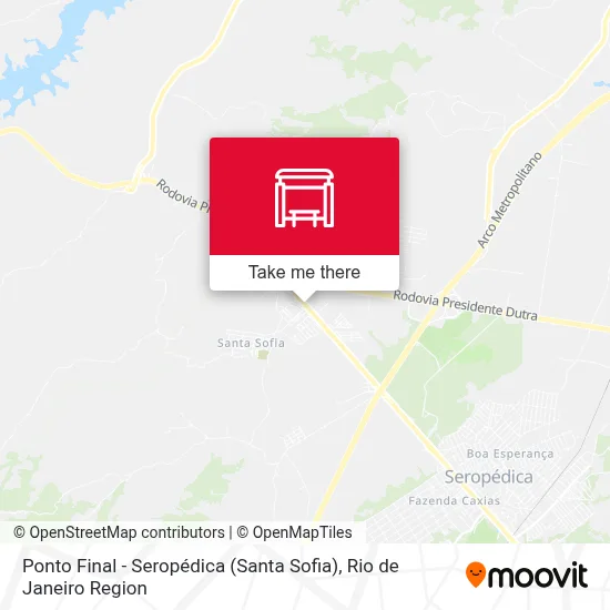 Ponto Final - Seropédica (Santa Sofia) map