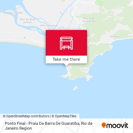 Mapa Ponto Final - Praia Da Barra De Guaratiba