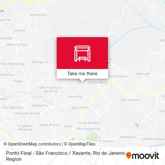 Ponto Final - São Francisco / Xavante map