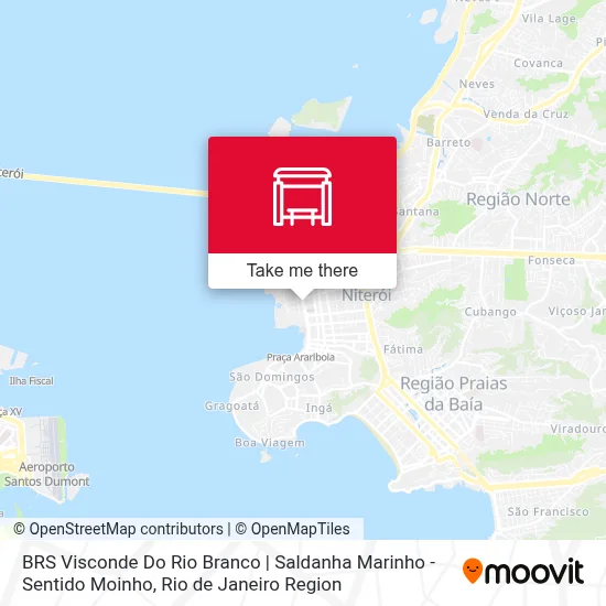 BRS Visconde Do Rio Branco | Saldanha Marinho - Sentido Moinho map