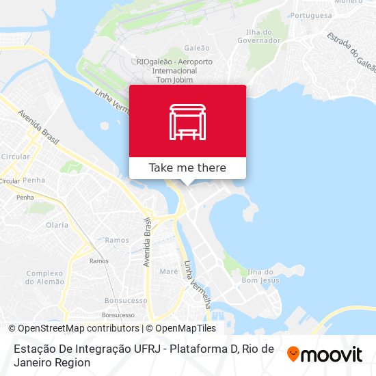 Mapa Estação De Integração UFRJ - Plataforma D