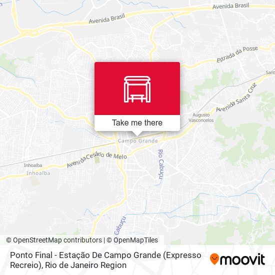 Mapa Ponto Final -  Estação De Campo Grande (Expresso Recreio)