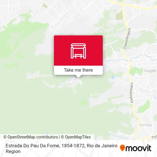 Estrada Do Pau Da Fome, 1854-1872 map