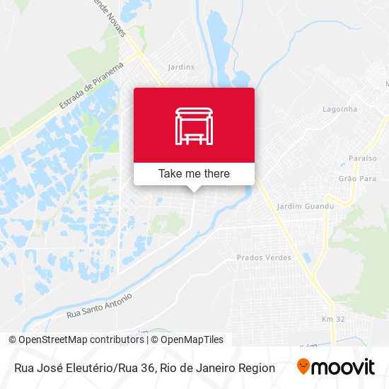 Rua José Eleutério/Rua 36 map