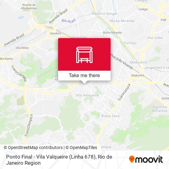 Ponto Final - Vila Valqueire (Linha 678) map