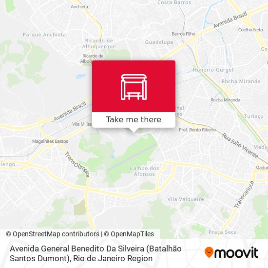 Avenida General Benedito Da Silveira (Batalhão Santos Dumont) map
