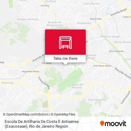 Escola De Artilharia De Costa E Antiaérea (Esacosaae) map